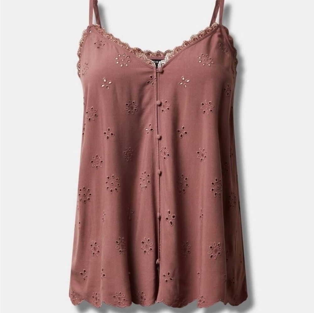 Torrid sophie eyelet swing cami